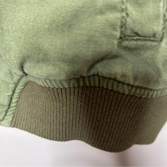 Bethany Mota Linen Cotton Blend Utility Army Jacket Medium Green - Picture 9 of 14
